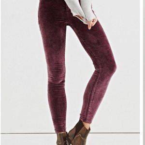 Lucky Brand AVA MID RISE SKINNY VELVET PANT size 10/30